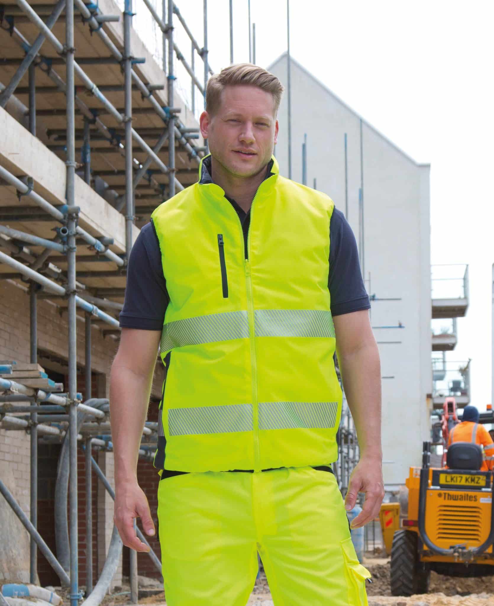 Visuel Bodywarmer de sécurité réversible