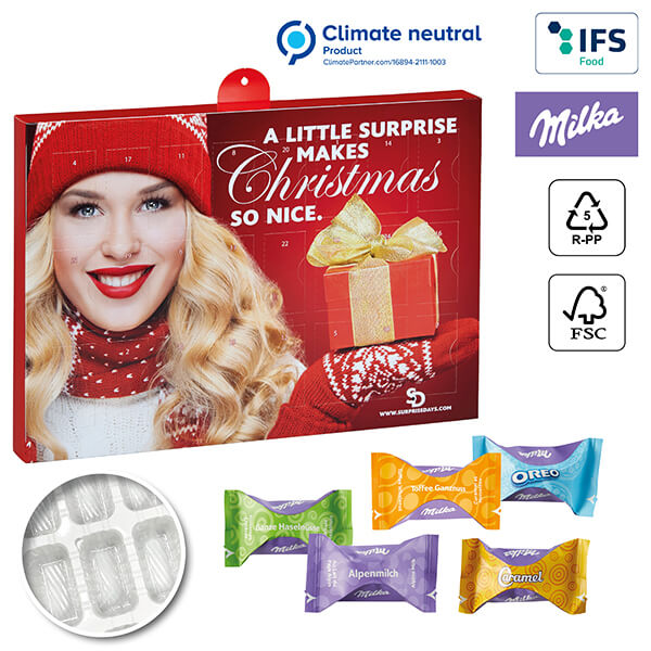 Visuel Calendrier de l'avent Premium cadeau BUSINESS avec Milka Moments