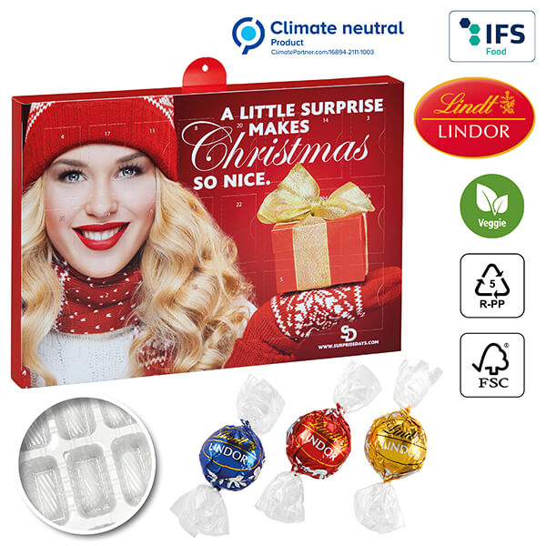 Visuel Calendrier de l'avent Premium cadeau BUSINESS avec Lindor de Lindt