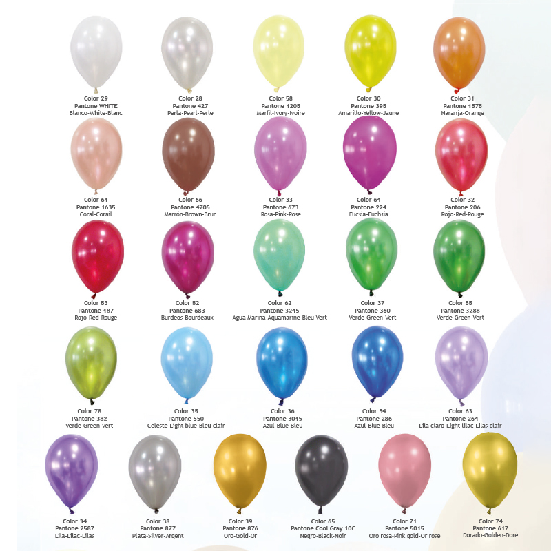 Miniature 2 pour Ballons de baudruche métallisé 25 cm personnalisés