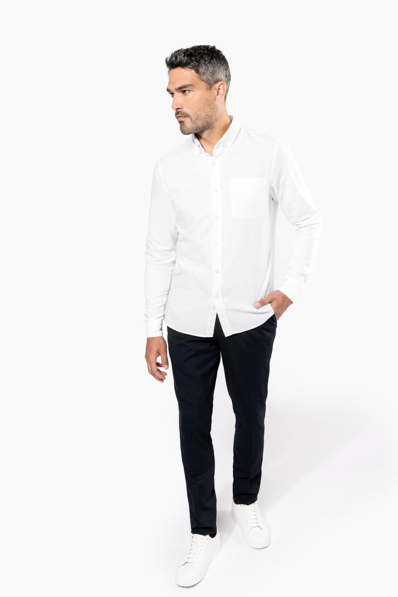 Miniature 5 pour Chemise Oxford lavée manches longues