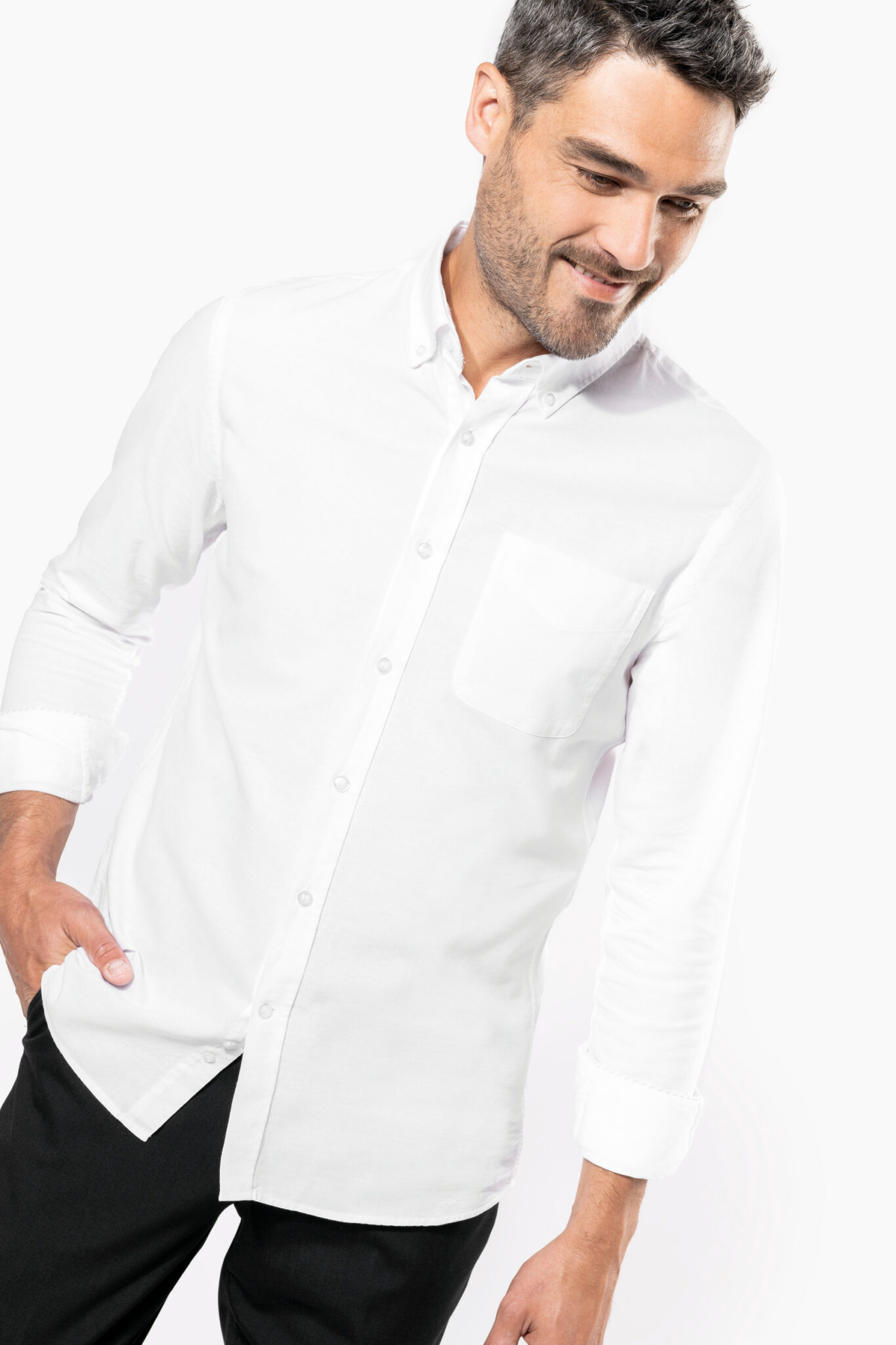 Miniature 3 pour Chemise Oxford lavée manches longues