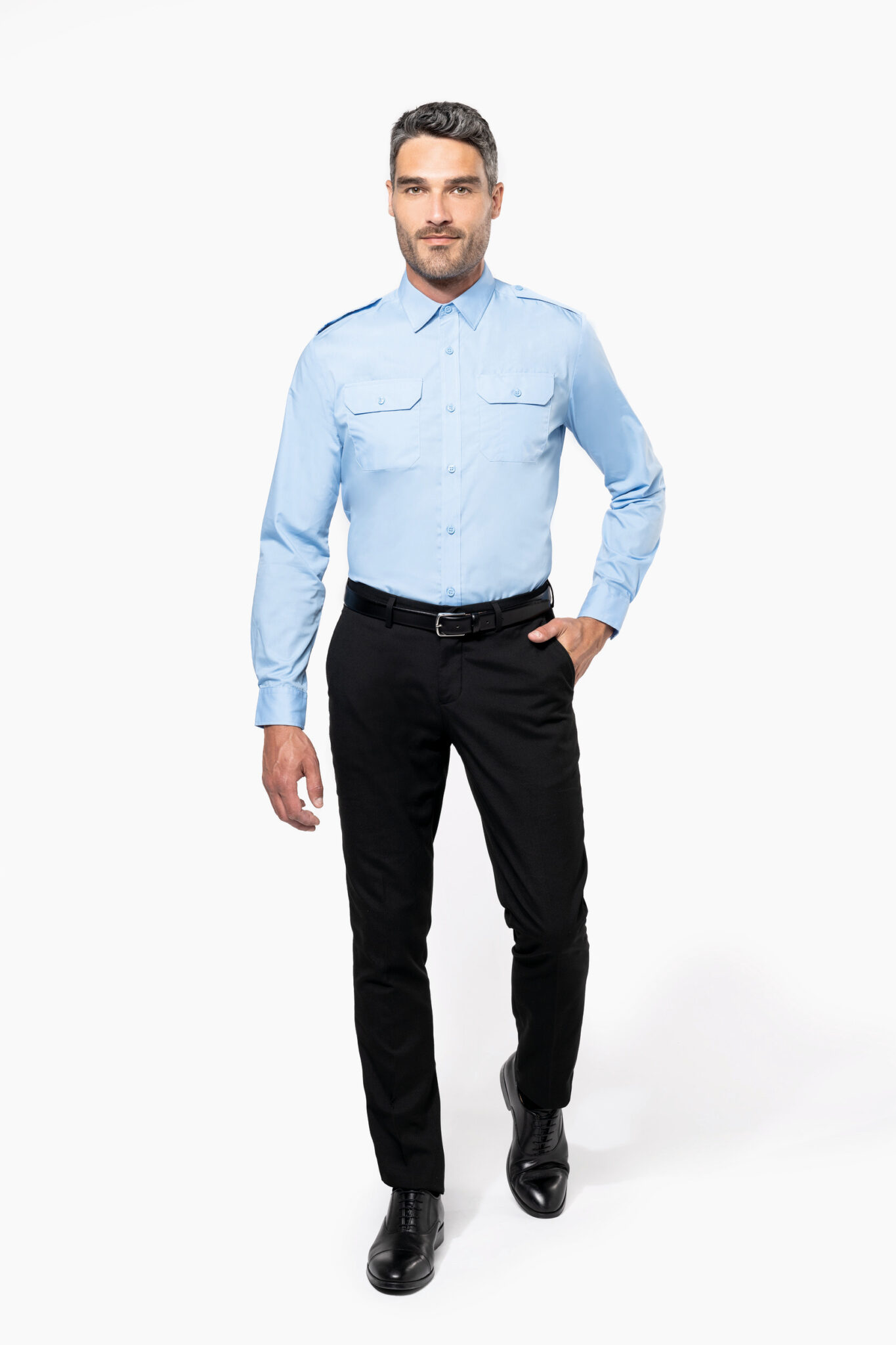 Miniature 5 pour Chemise pilote manches longues homme