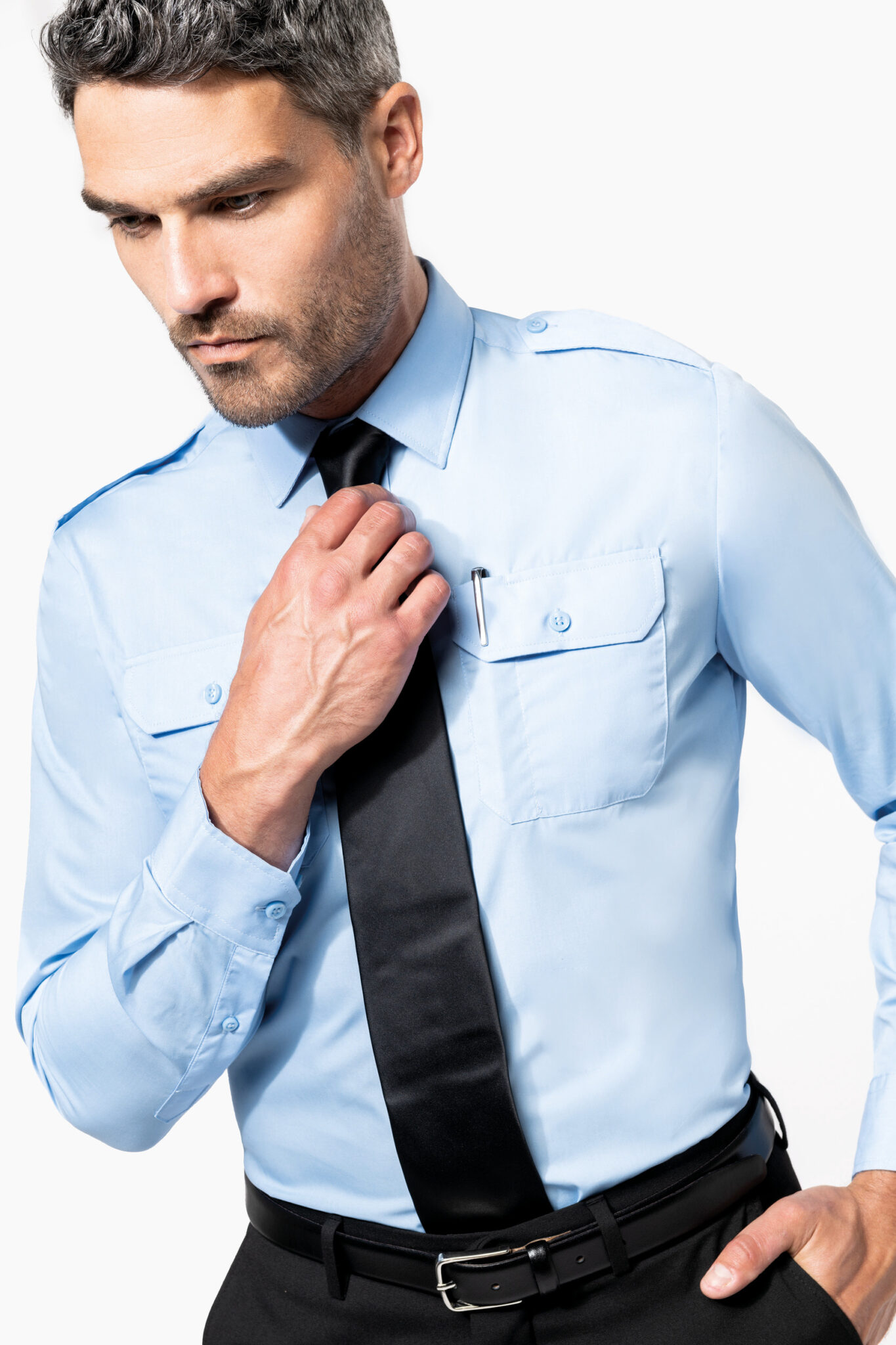 Visuel Chemise pilote manches longues homme