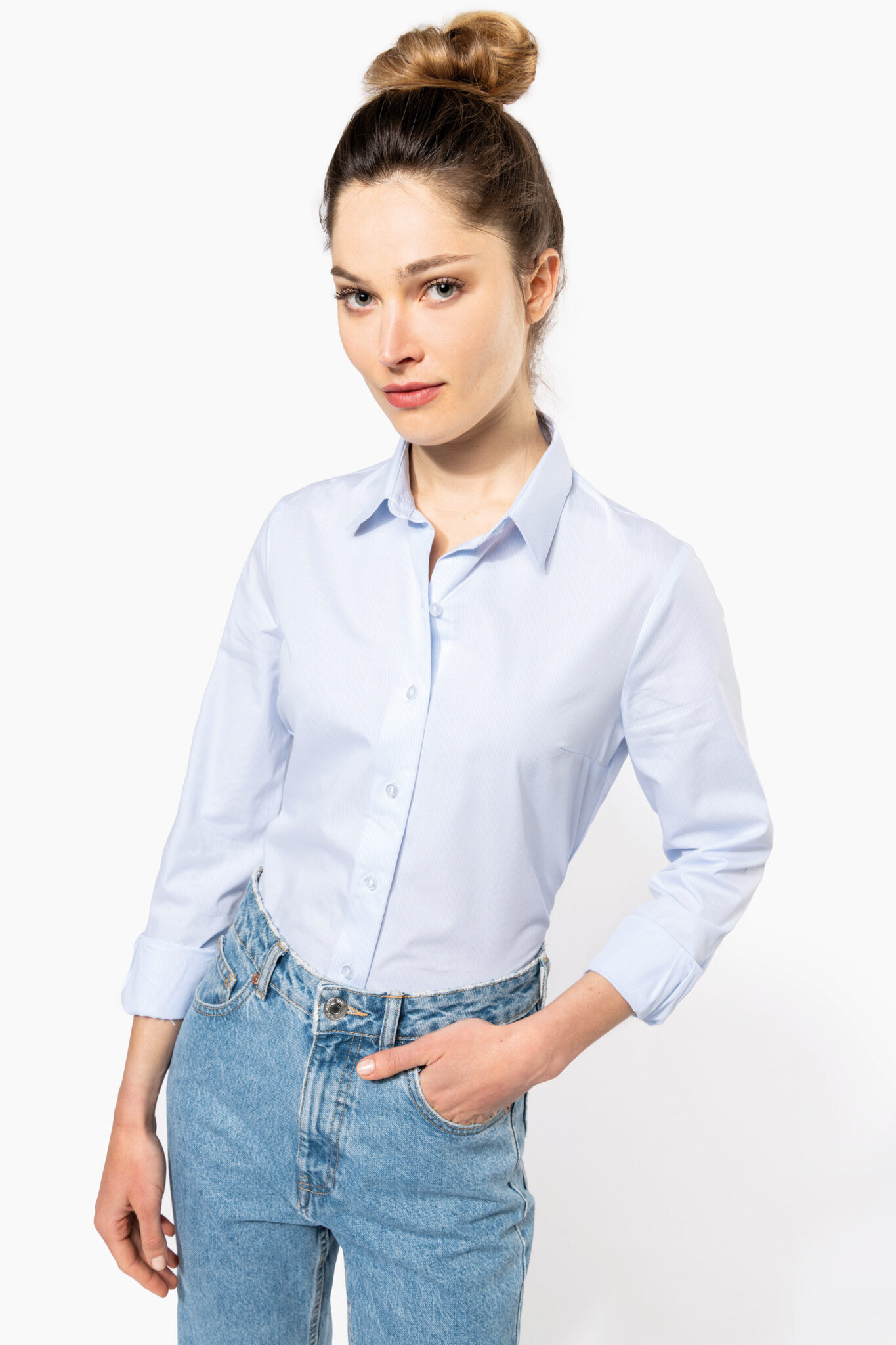 Visuel Chemise popeline manches longues femme