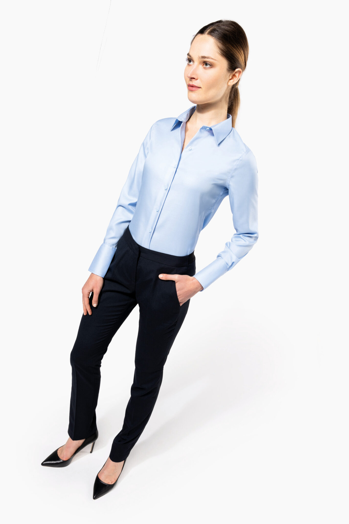 Miniature 5 pour Chemise manches longues sans repassage femme