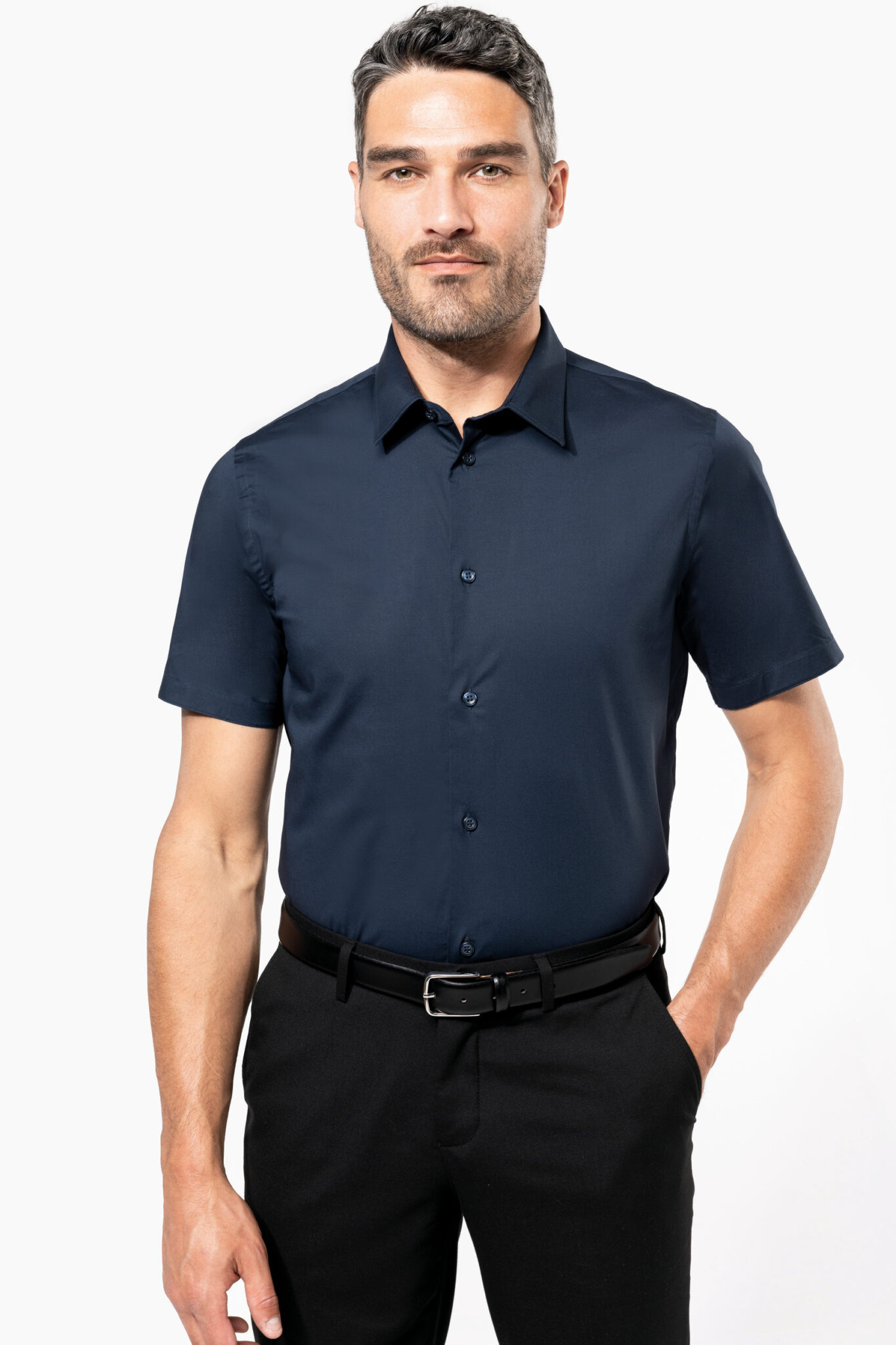 Visuel Chemise coton / élasthanne manches courtes