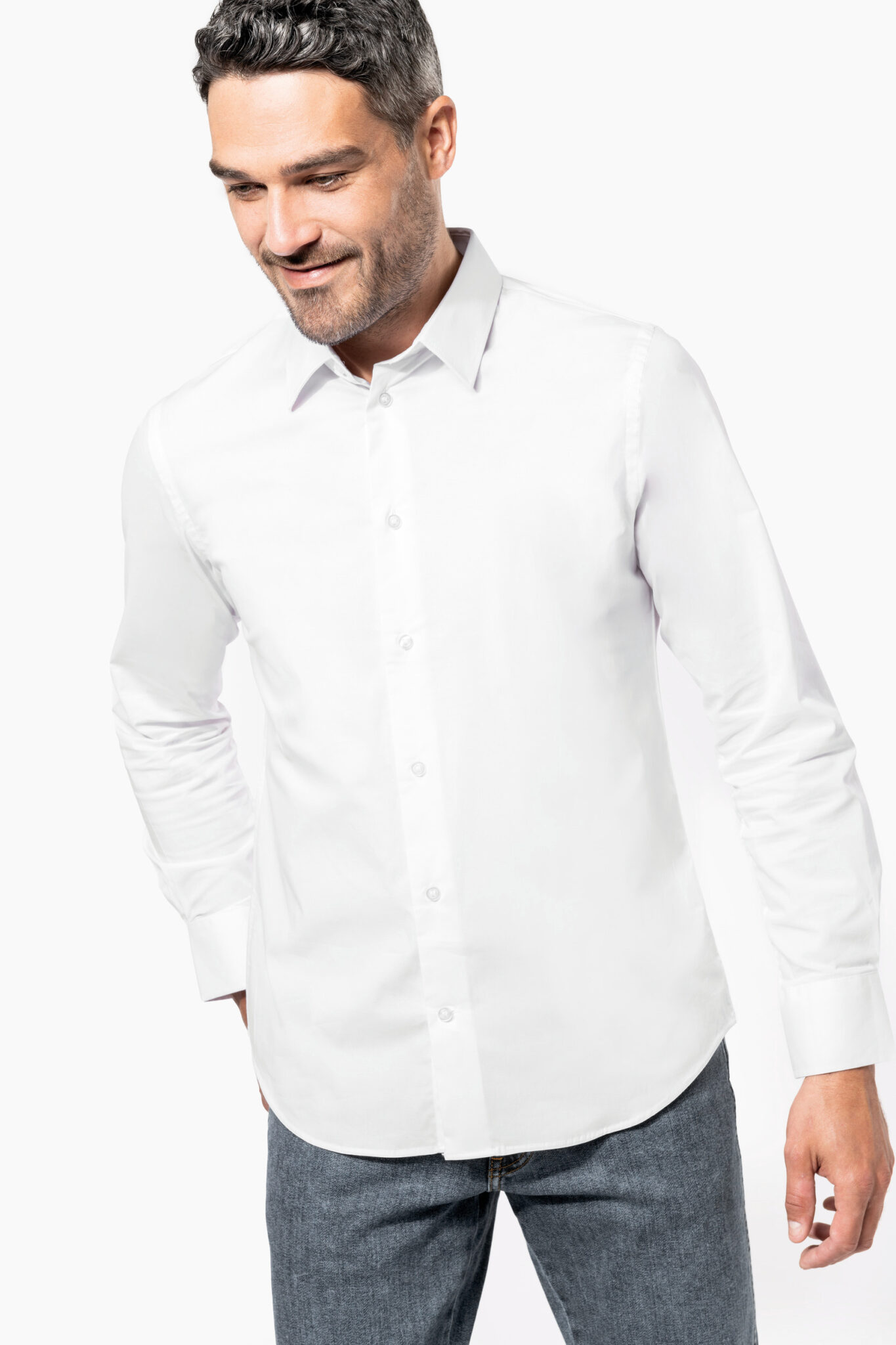 Visuel Chemise coton / élasthanne manches longues homme