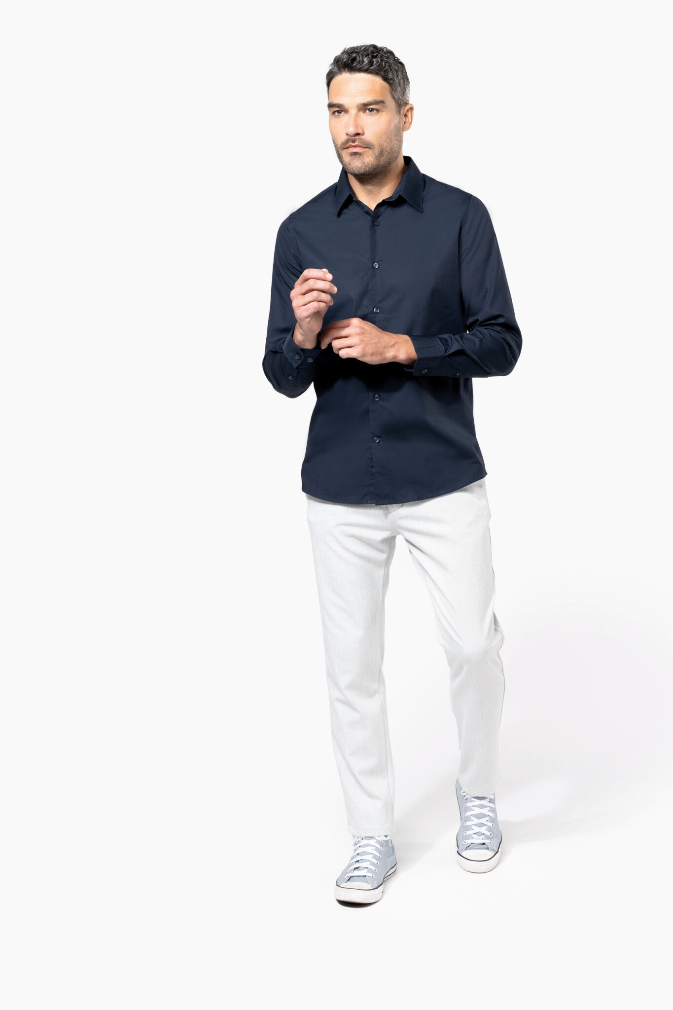Miniature 5 pour Chemise popeline manches longues homme