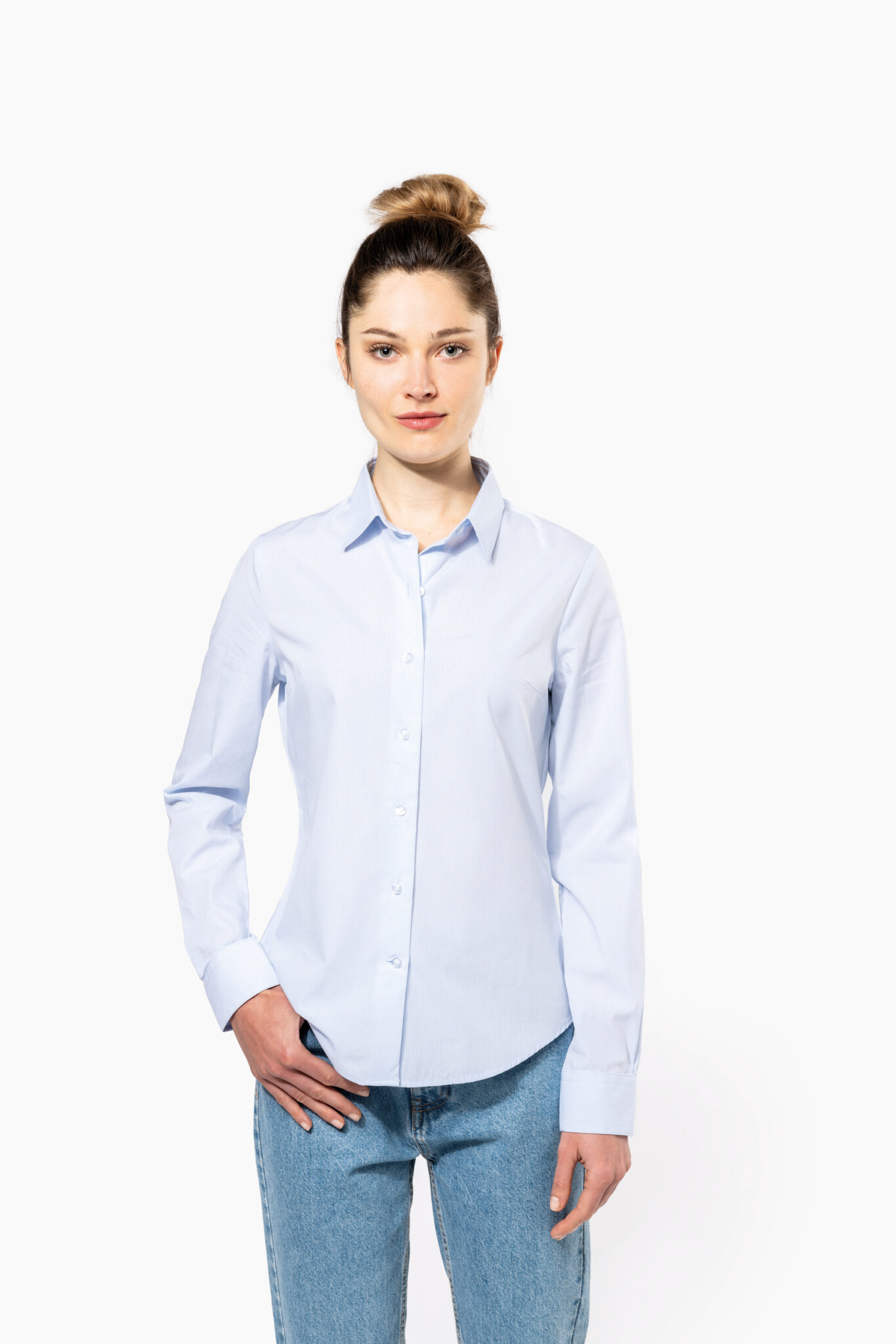 Miniature 3 pour Chemise popeline manches longues femme
