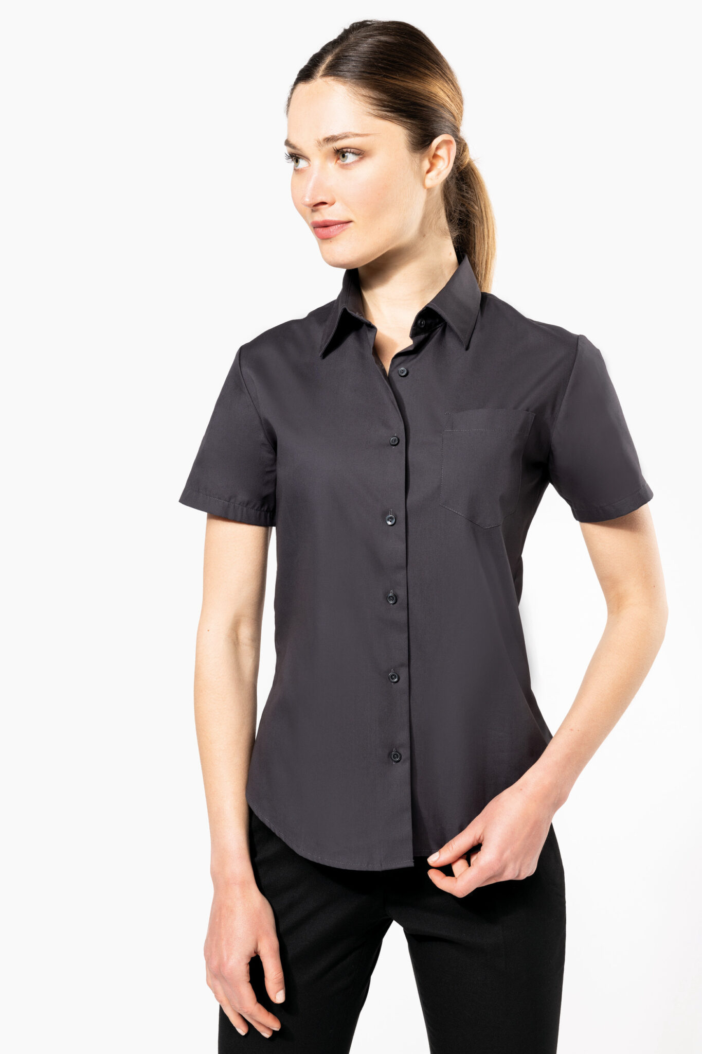 Visuel Chemise popeline manches courtes femme
