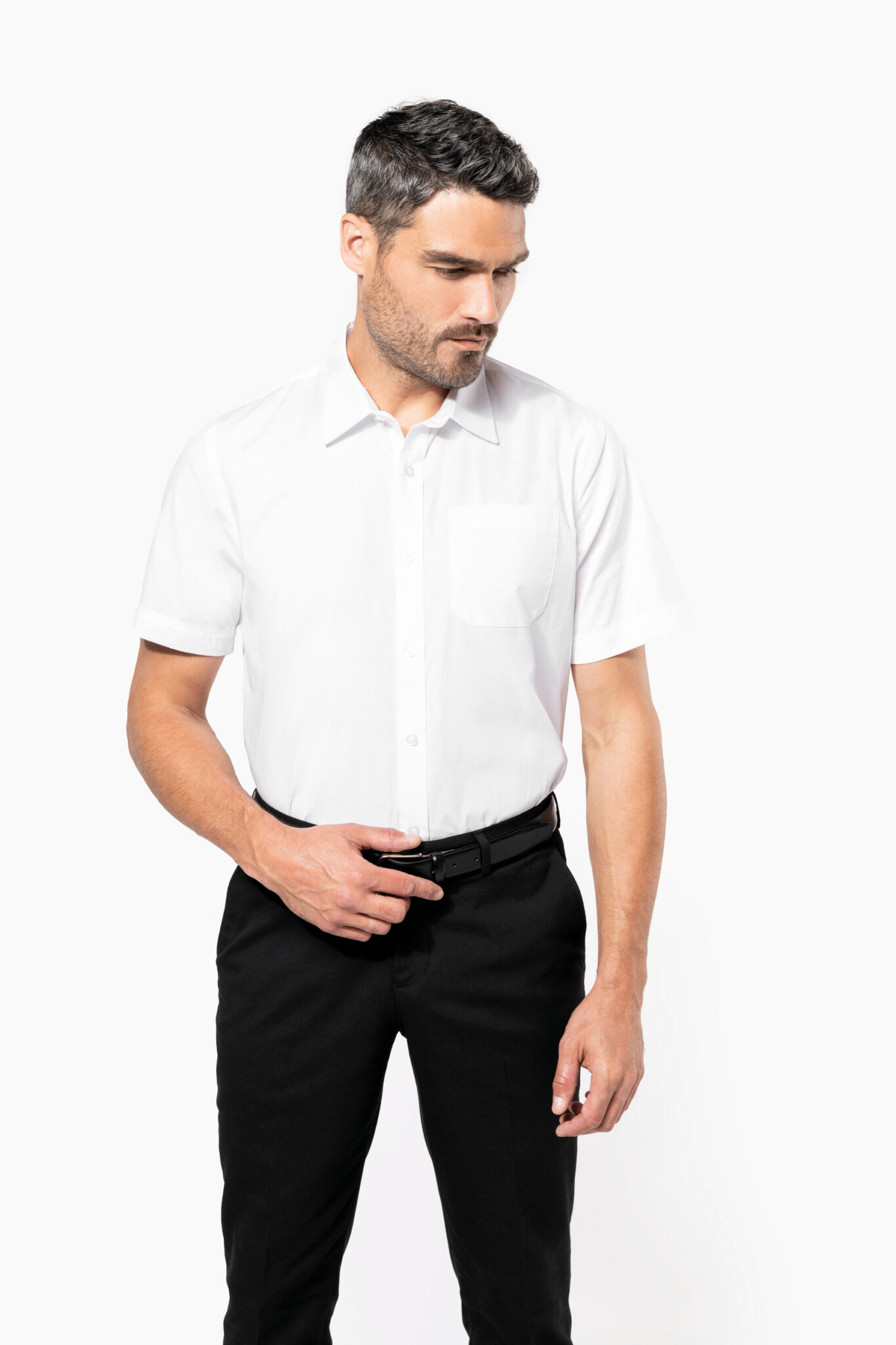 Miniature 4 pour Chemise popeline manches courtes