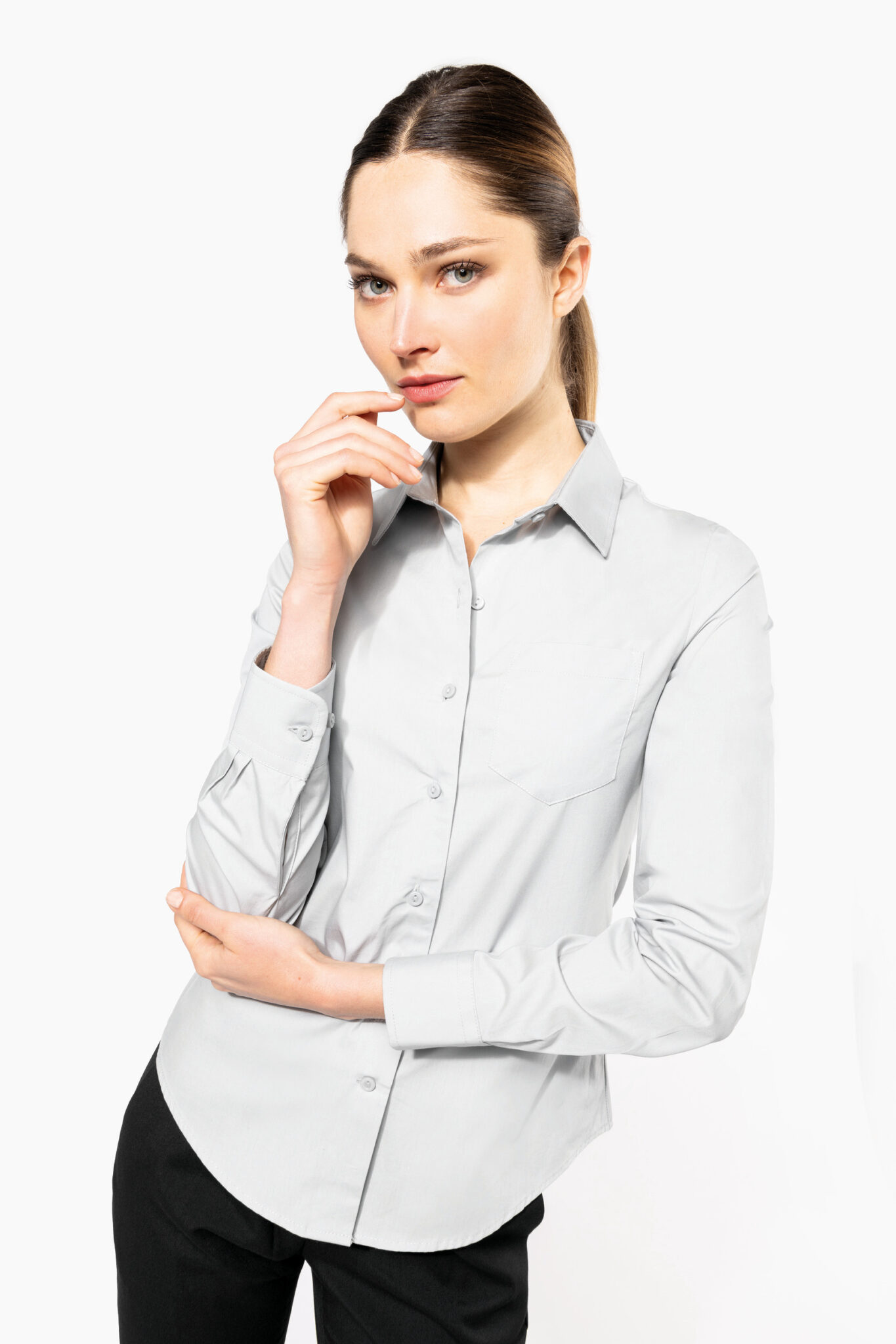 Visuel Chemise popeline manches longues femme