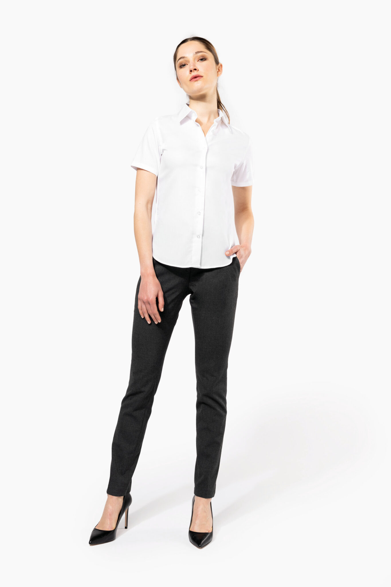 Miniature 4 pour Chemise manches courtes sans repassage femme
