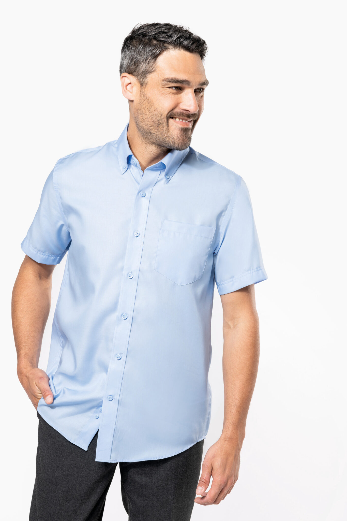 Visuel Chemise micro-sergé manches courtes sans repassage