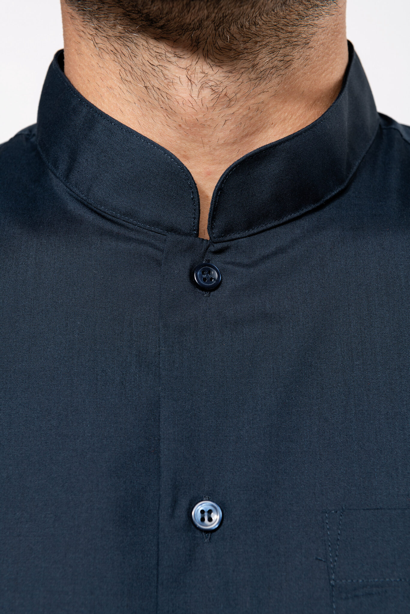 Miniature 8 pour Chemise col mao manches longues