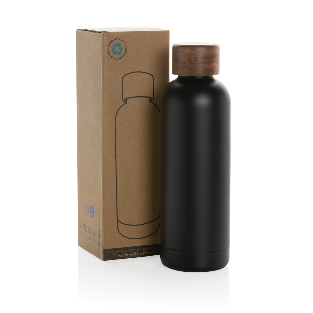 Miniature 6 pour Bouteille iso en acier inoxydable recyclé certifiée RCS Wood