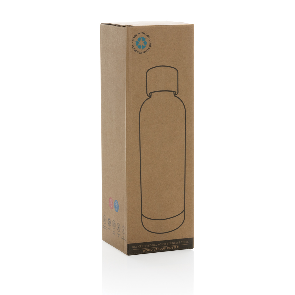Miniature 7 pour Bouteille iso en acier inoxydable recyclé certifiée RCS Wood