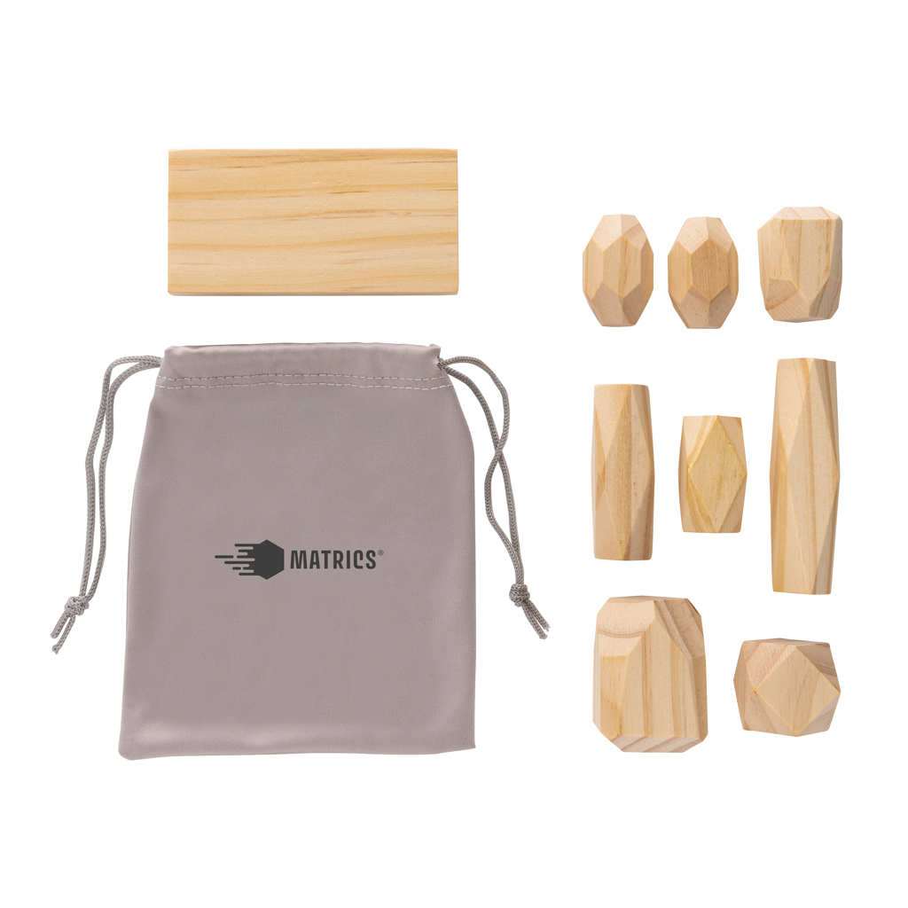 Miniature 5 pour Pierres d'équilibre en bois dans une pochette Ukiyo Crios