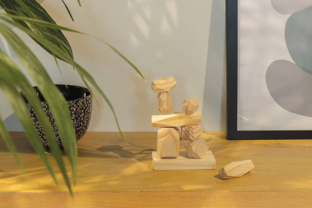 Miniature 6 pour Pierres d'équilibre en bois dans une pochette Ukiyo Crios