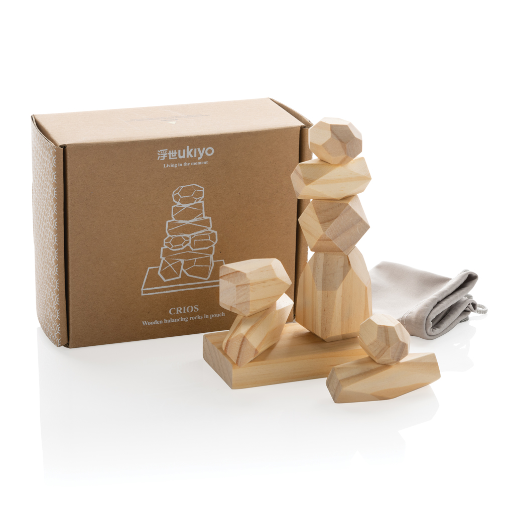 Miniature 7 pour Pierres d'équilibre en bois dans une pochette Ukiyo Crios