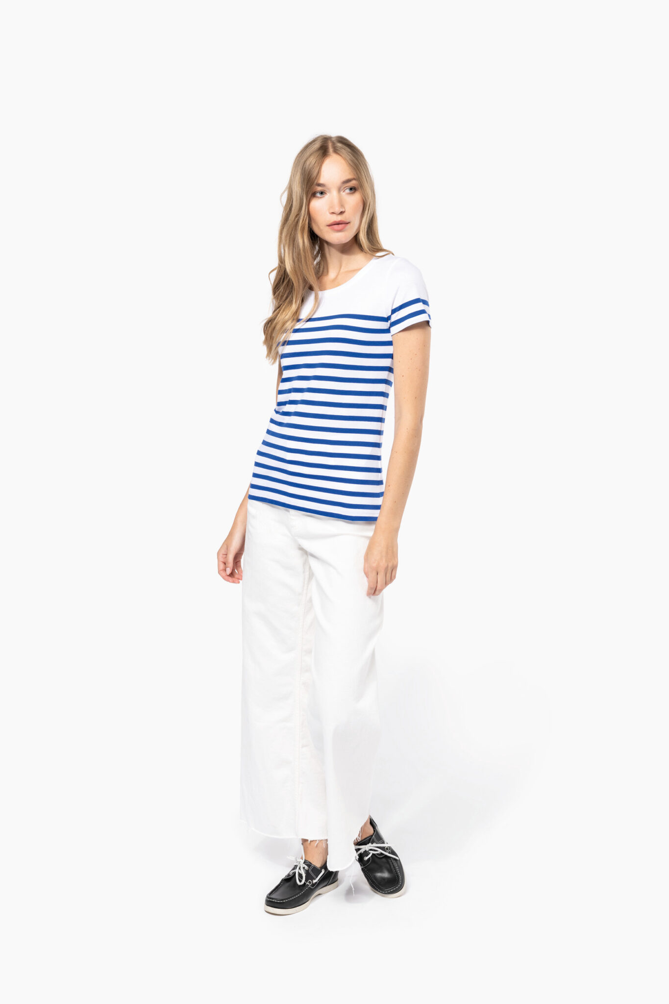 Miniature 5 pour T-shirt marin col rond Bio femme