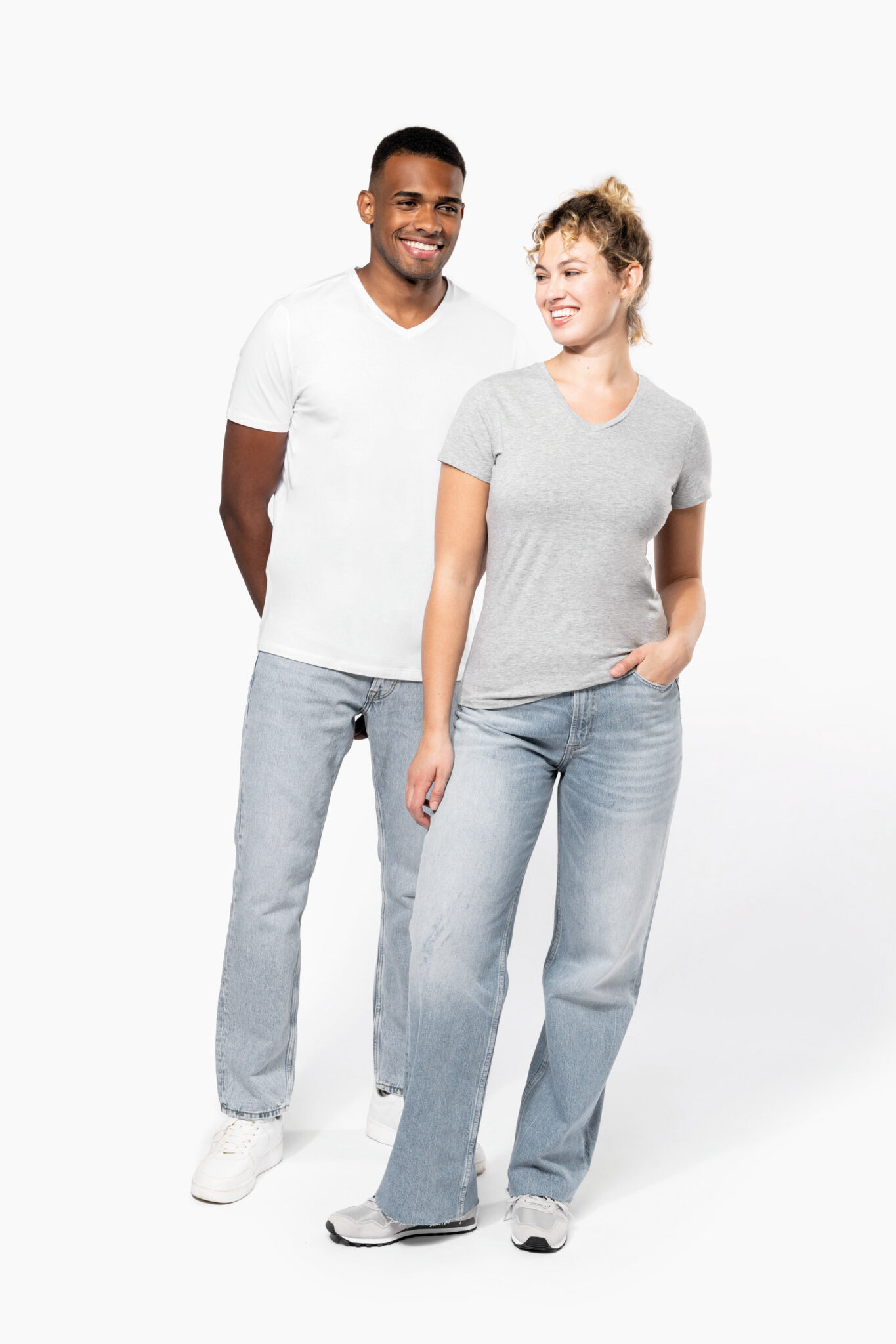 Miniature 9 pour T-shirt col V manches courtes femme