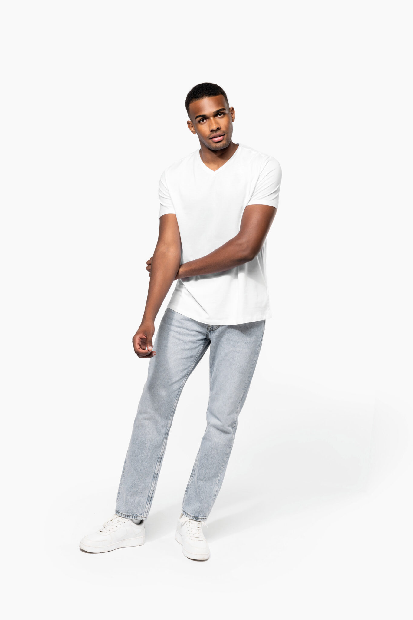 Miniature 5 pour T-shirt manches courtes col V homme