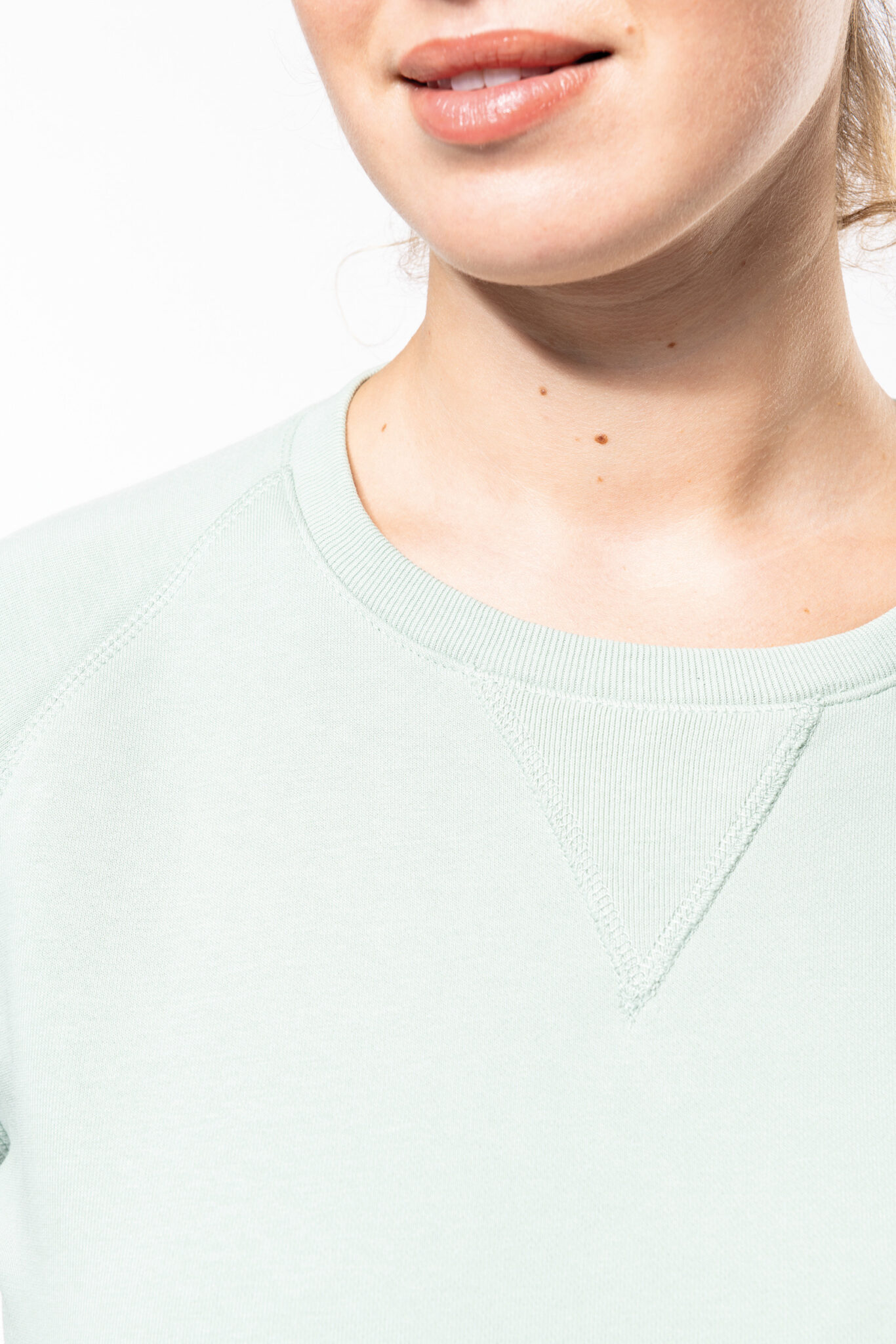 Miniature 10 pour Sweat-shirt Bio col rond manches raglan femme