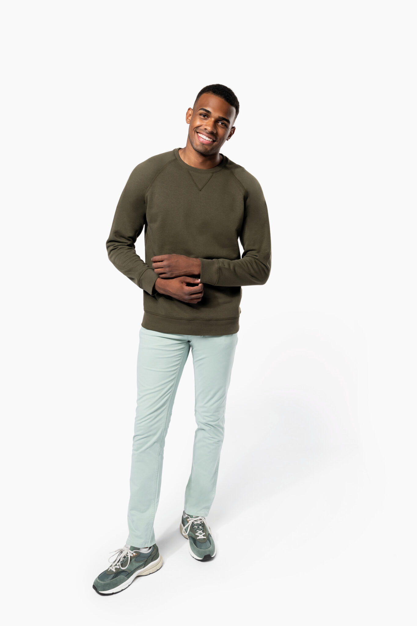 Miniature 4 pour Sweat-shirt Bio col rond manches raglan homme