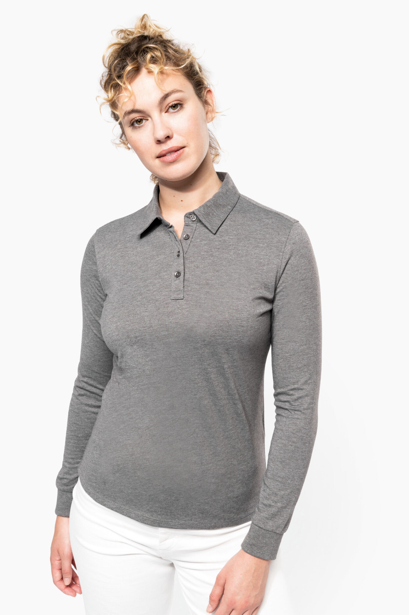 Visuel Polo jersey manches longues femme
