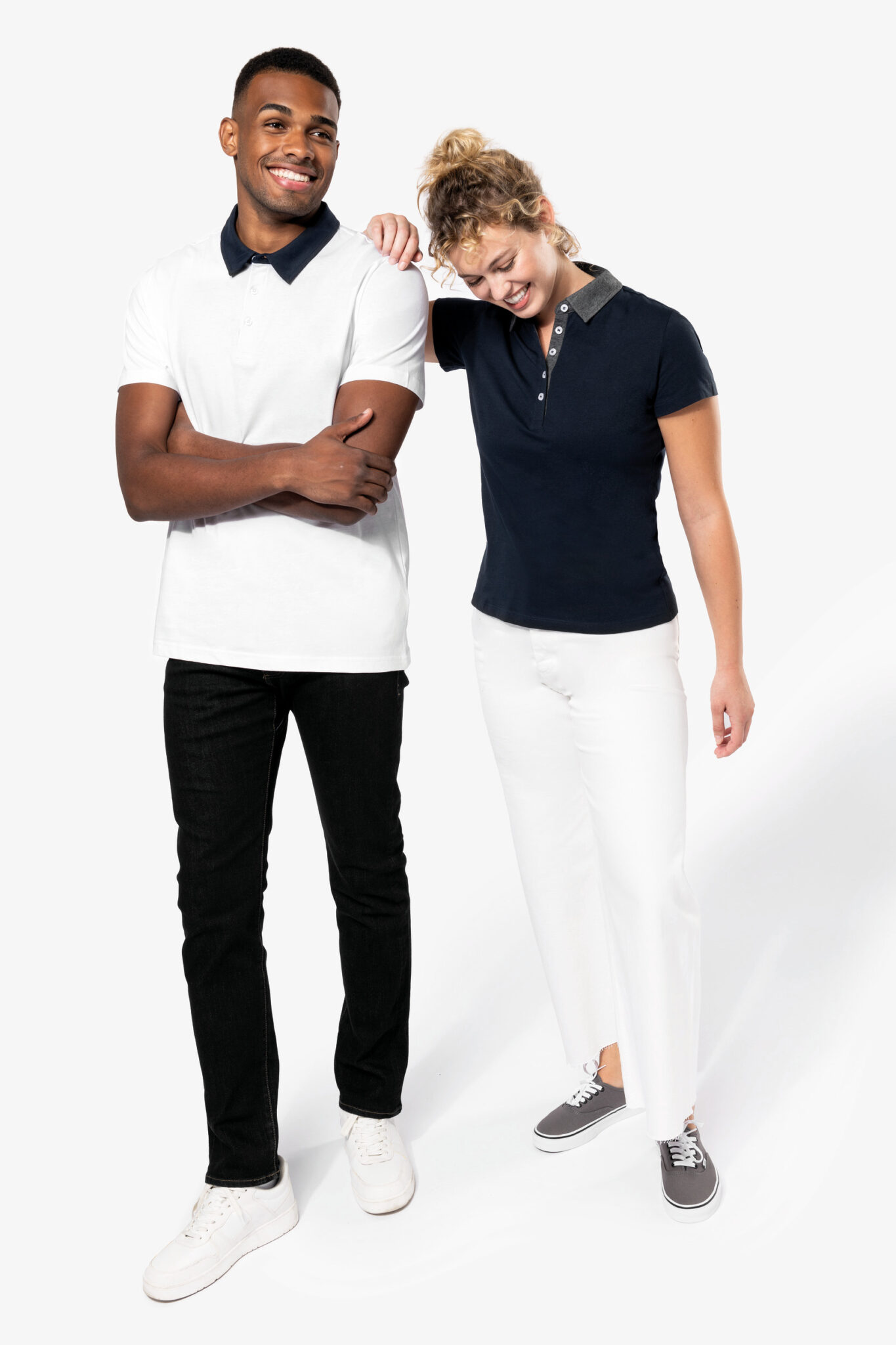 Miniature 11 pour Polo jersey bicolore homme