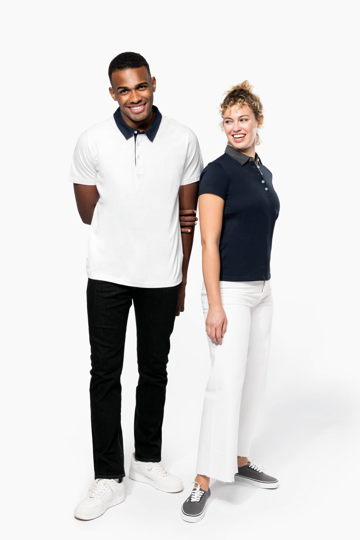Miniature 10 pour Polo jersey bicolore homme