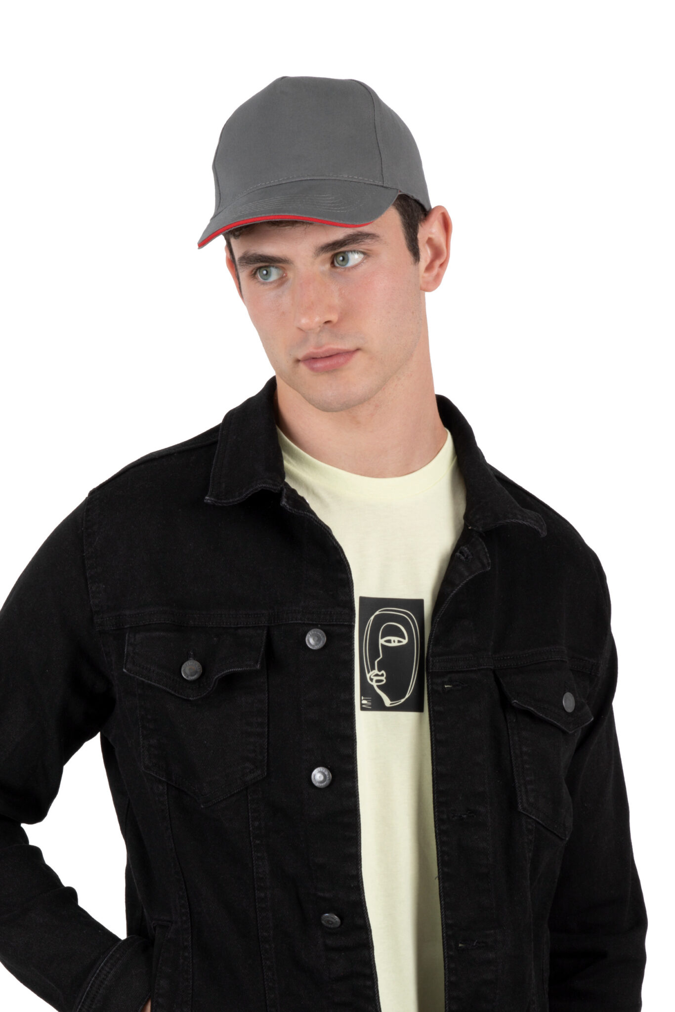 Visuel Casquette avec sandwich contrasté - 5 panneaux
