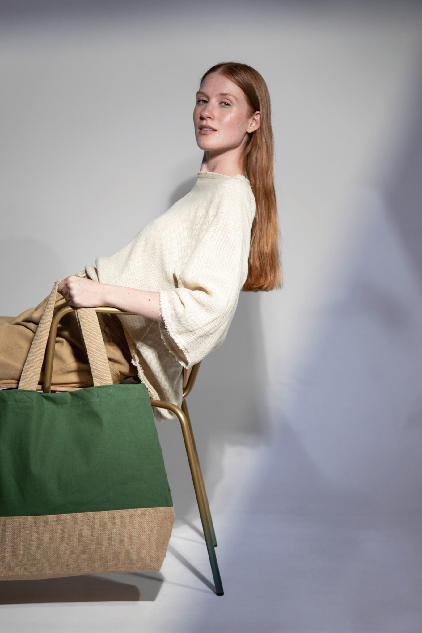 Visuel Sac shopping en toiles de coton et jute