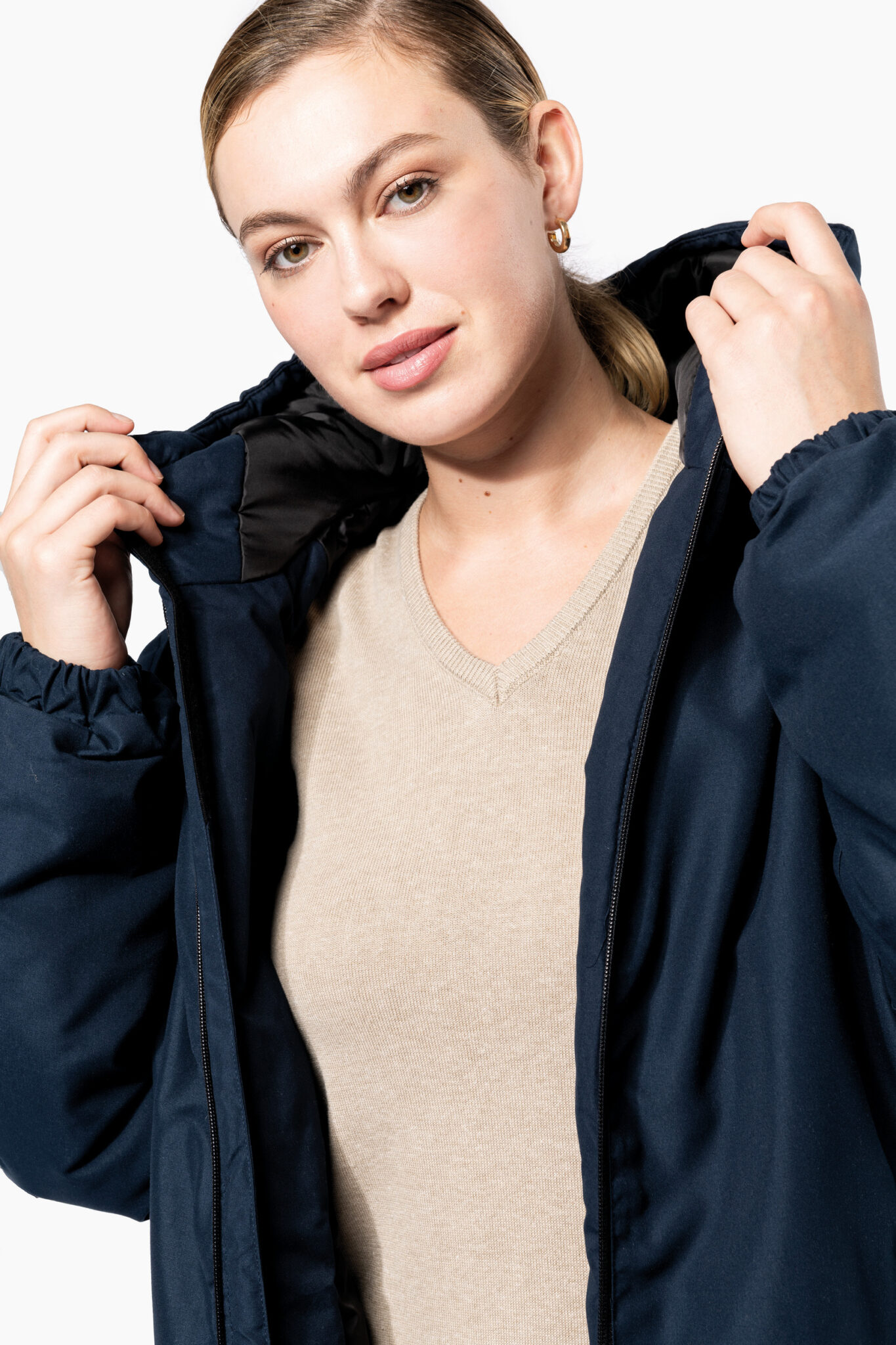 Miniature 20 pour Parka à capuche recyclée unisexe