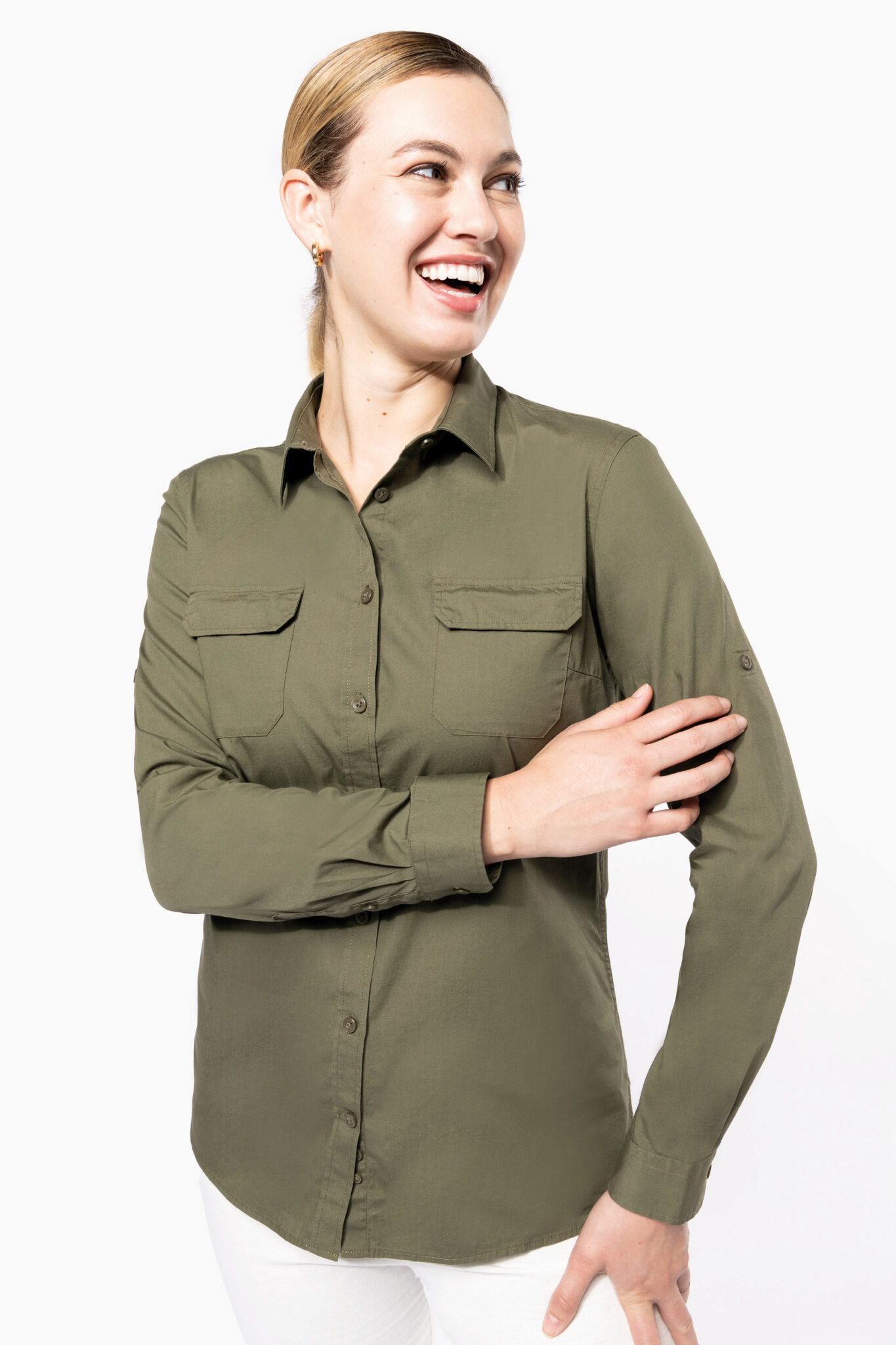 Miniature 3 pour Chemise safari manches longues femme