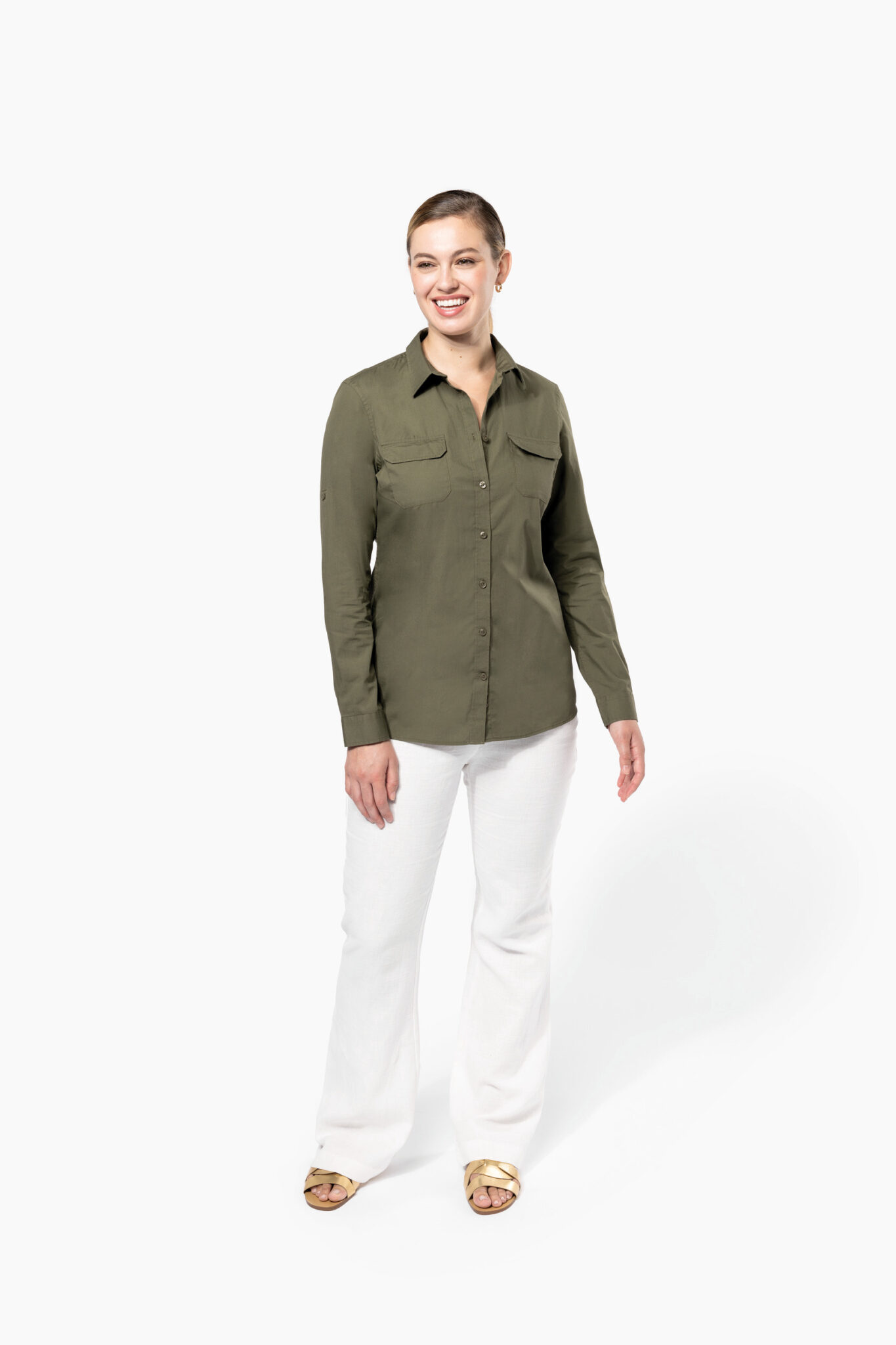 Miniature 4 pour Chemise safari manches longues femme
