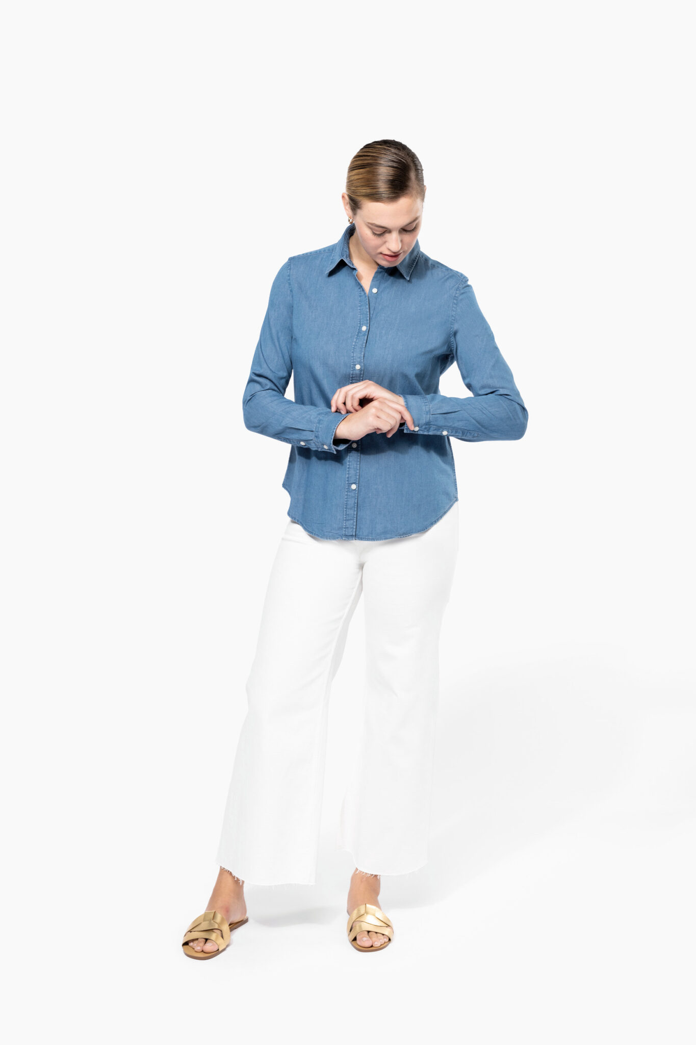 Miniature 5 pour Chemise denim femme