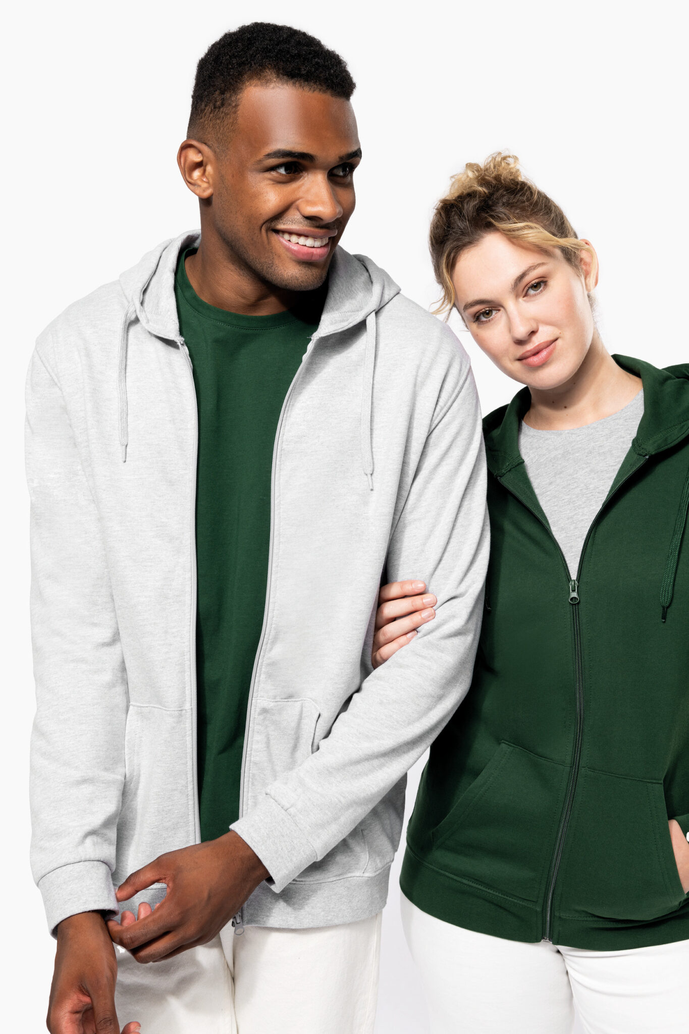 Visuel Sweat-shirt zippé capuche unisexe
