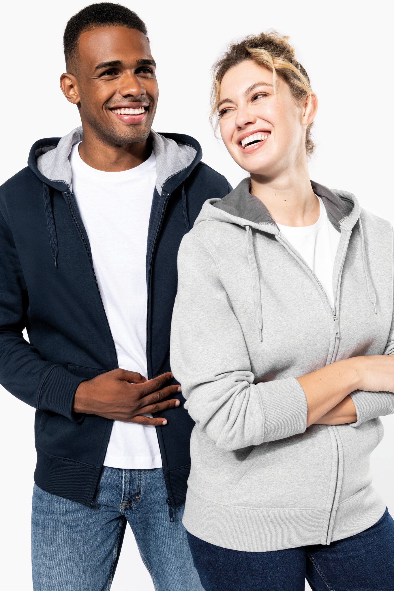 Visuel Sweat-shirt zippé capuche unisexe