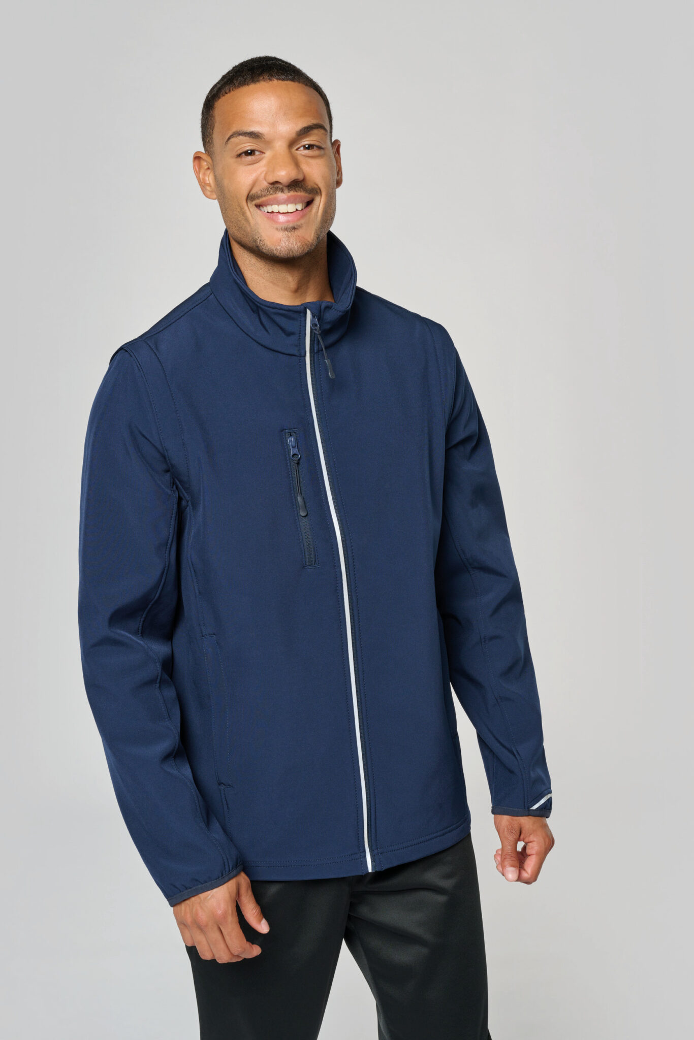Visuel Veste softshell sport manches amovibles unisexe