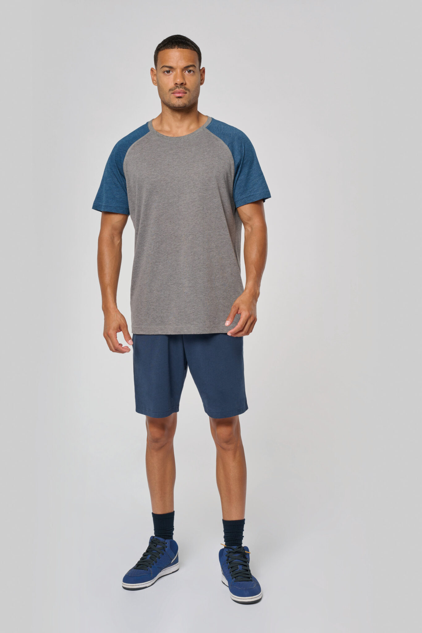 Miniature 3 pour T-shirt triblend bicolore sport manches courtes unisexe