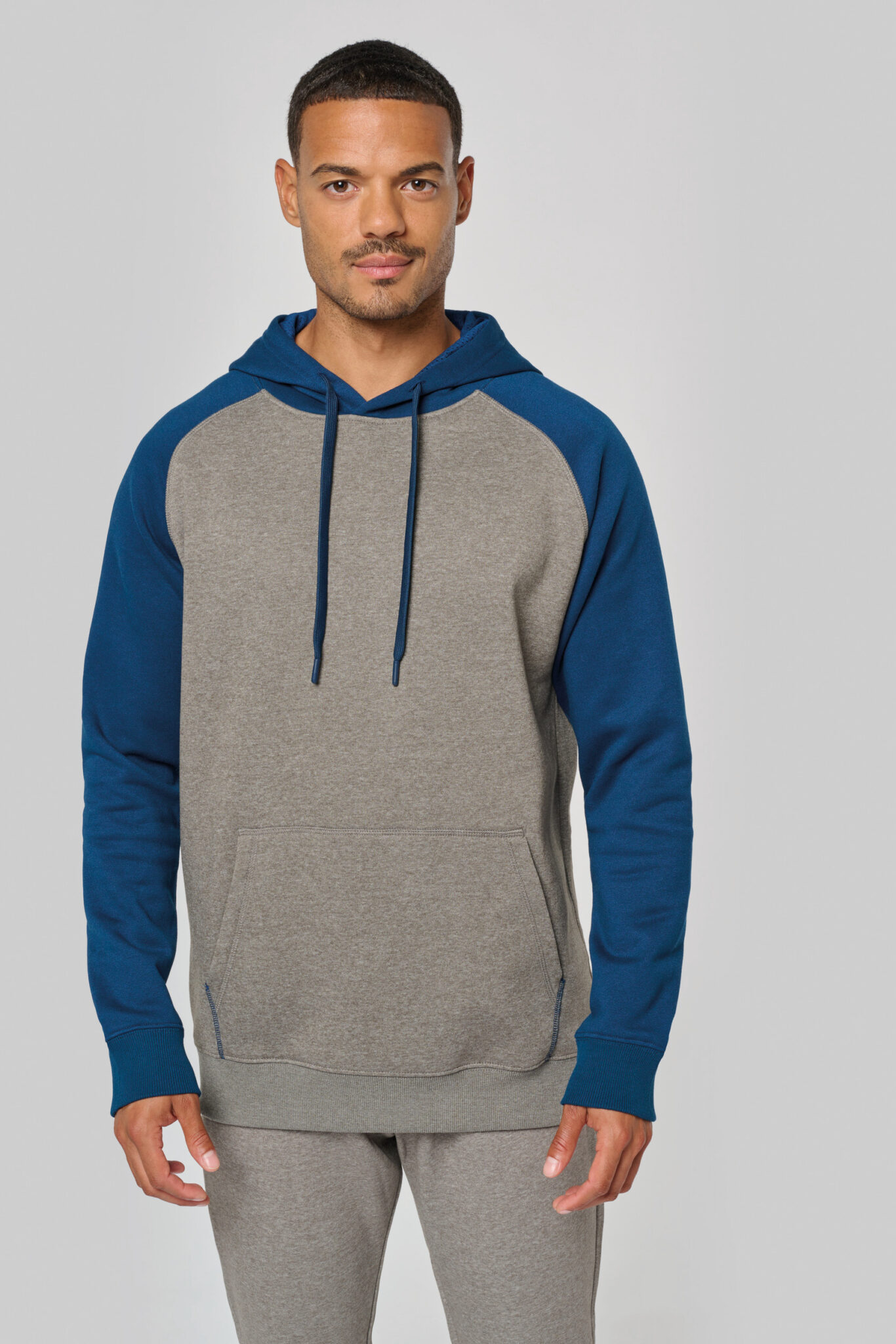 Visuel Sweat-shirt à capuche bicolore unisexe