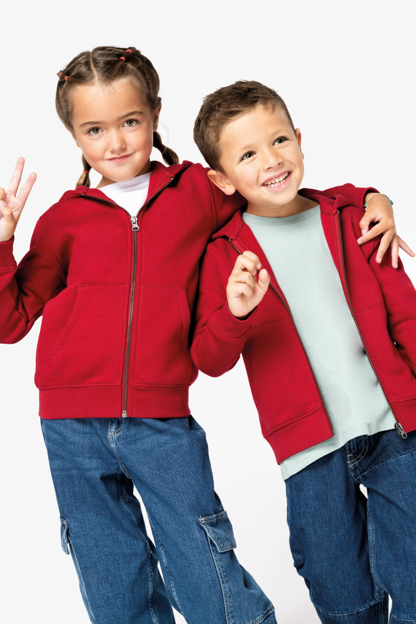 Visuel Sweat-shirt écoresponsable zippé à capuche enfant