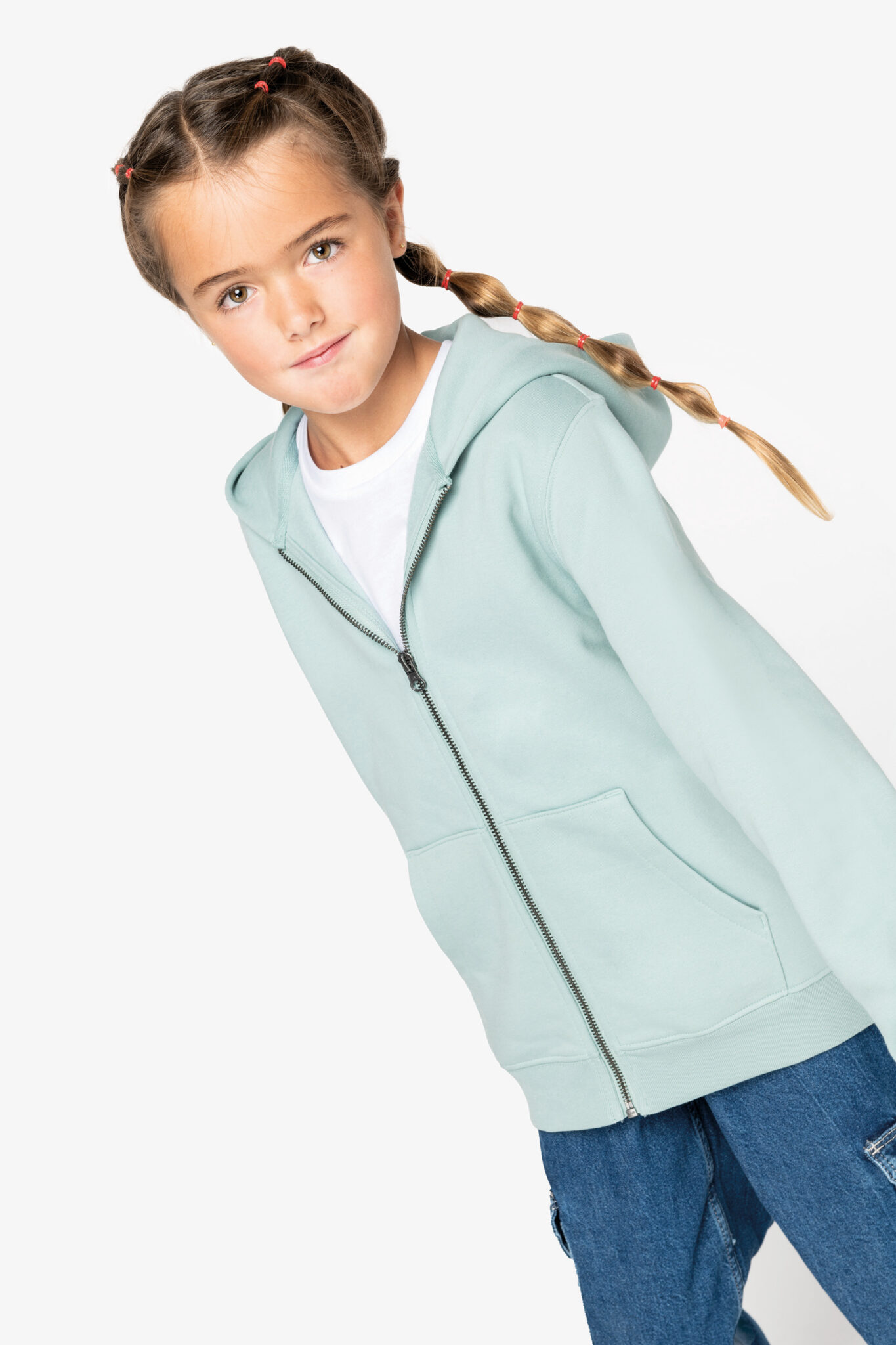 Miniature 3 pour Sweat-shirt écoresponsable zippé à capuche enfant
