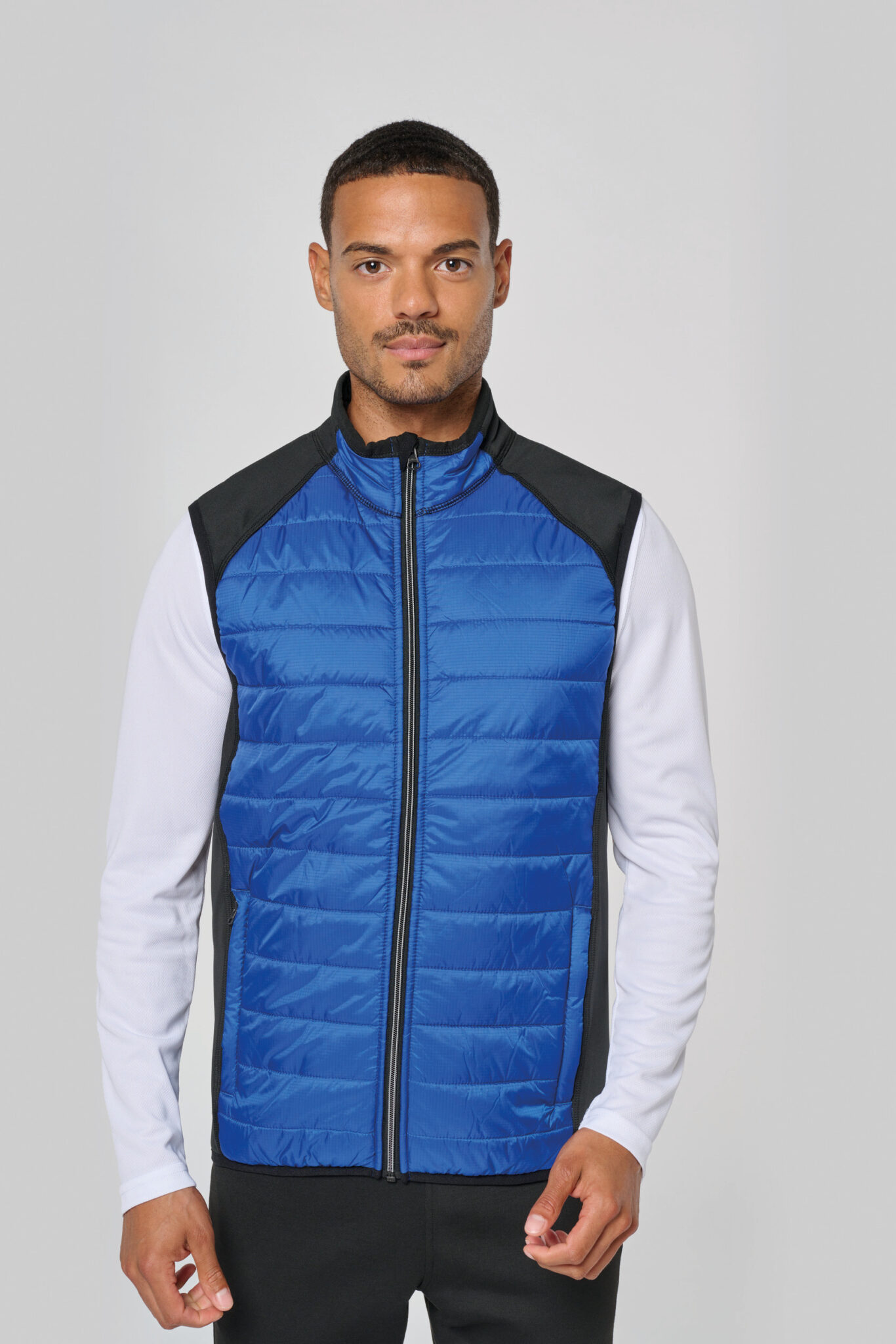 Visuel Veste sport bi-matière sans manches unisexe