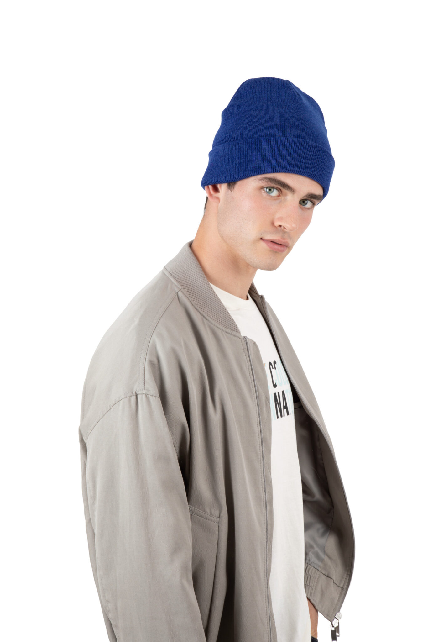 Visuel Bonnet recyclé avec revers tricoté