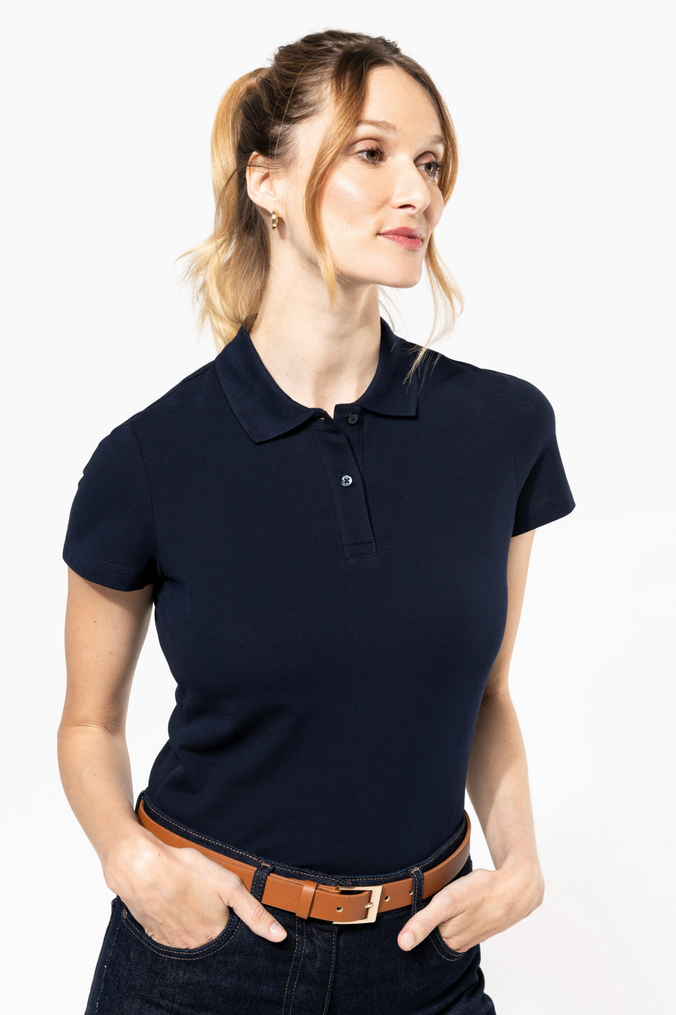Miniature 4 pour Polo Supima® manches courtes femme