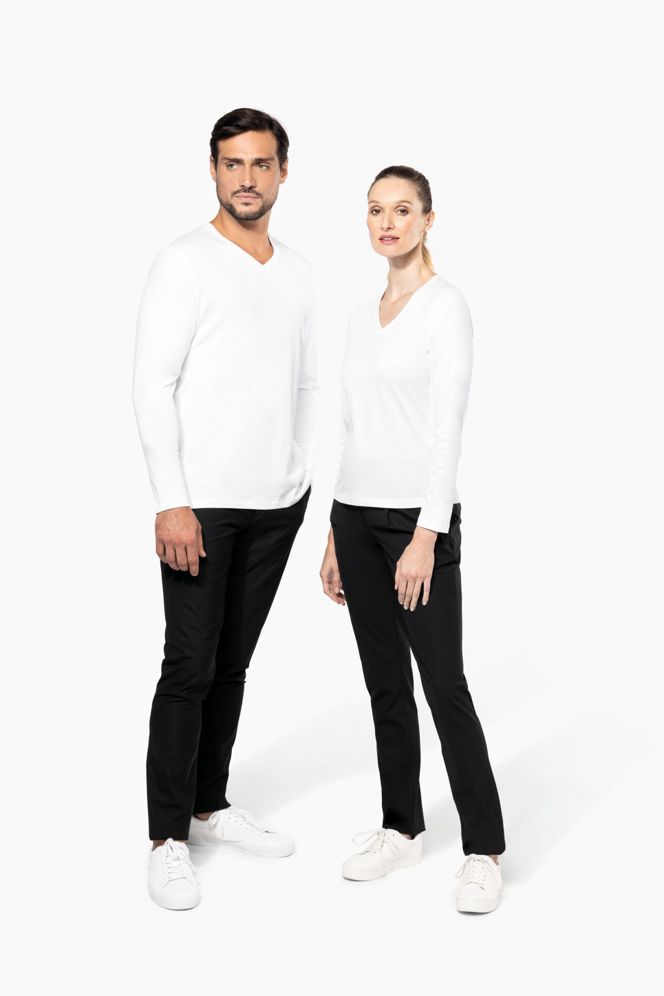 Miniature 9 pour T-shirt Supima® col V manches longues homme